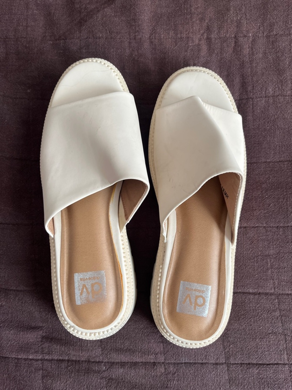 Ivory Dolce Vita Slide Sandals for Women - Comfortable Summer Slip-Ons